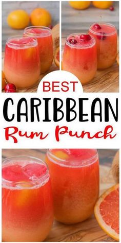 the best caribbean rum punch recipe is made with grapefruit and orange juice