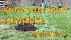 a man is digging in the yard with a shovel and some dirt on the ground