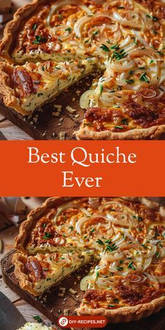 the best quiche ever is on display