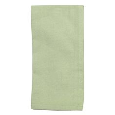 a light green napkin on a white background