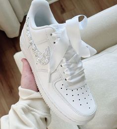 Elegant White High-top Sneakers, White High-top Sneakers For Wedding, White Sneakers With Laces For Bridal Shower, Elegant Low-top Wedding Sneakers, Elegant Low-top Sneakers For Wedding, Custom White High-top Wedding Sneakers, White Low-top Bridal Sneakers, White Round Toe Sneakers For Bridal Shower, White High-top Wedding Sneakers