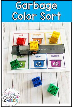 an image of a game with legos on it and the words garage color sort