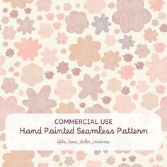 the text reads commercial use hand painted seamless pattern