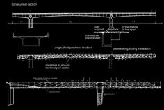 an architectural drawing showing the various parts of a bridge