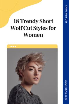 Want a fresh, stylish short haircut? The short wolf cut is a mullet-shag hybrid that's trending! Check out 18 looks and a DIY guide. Short Wolf Cut Hairstyles, Mullet Shag, Short Wolf Cut, Wolf Cuts, New Short Haircuts, Short Shag Haircuts, Stylish Short Haircuts