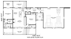 the first floor plan for a home with two car garages and an upstairs living area