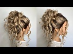 Messy Bridal Updo, Loose Curls Updo, Curled Updo, Messy Hair Updo, Messy Wedding Hair, Hair Updos Tutorials, Wedding Hairstyles Tutorial