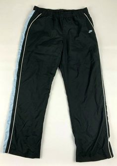 Nike Dri Fit Track Pants Womens L 12 14 Black Striped Lined Pockets Athletic Size - Large 12 - 14 Womens Material - 100% Polyester Color - Black Waist flat - 17" Front rise - 11" Inseam - 31" I accept all reasonable offers! Nike Parachute Pants, Nike Black Functional Pants, Nike Black Sweat Pants, Functional Black Nike Sweatpants, Nike Black Activewear Pants, Nike Black Functional Sweatpants, Birthday Wishlist, Nike Dri Fit, Dri Fit