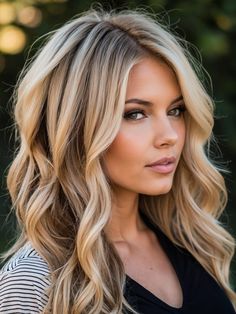 50 Summer Hair Color Ideas for Blondes: A Guide to Stunning Seasonal Shades Summer Hair Blonde Highlights, Thick Blonde Highlights On Dark Hair, Long Summer Hair Color, Blonde Hair Color Ideas For Summer 2024, Hair Styles For Thick Hair Women, Highlighted Hair Blonde, Summer Hair Color 2024, Summer Updos For Long Hair, Summer Blonde Highlights