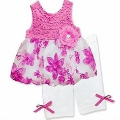 As Picturesque As A Garden Landscape, This Precious Two-Piece Pairing Is Blooming With A Beautiful Hue By Baby Essentials. * Top Bodice And Leggings: Cotton; Top Body: Polyester * Top: Sleeveless; Ruffle Trim At Chest; Rosette At Front; Floral Embroidery At Body * Leggings: Solid Hue; Elastic Waist; Capri Length; Bows At Hem * Baby Essentials Two-Piece Set * Machine Washable Playful Pink Sleeveless Set, Pink Sleeveless Playtime Sets, Sleeveless Pink Sets For Playtime, Pink Sleeveless Sets For Playtime, Cute Sleeveless Pink Sets, Cute Pink Sleeveless Clothing Sets, Cute Pink Sleeveless Sets, Pink Tulle Top, Tulle Top