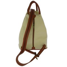 This stylish Italian women's handbag, shoulder bag, and a backpack all-in-one is hand-made of soft genuine leather in a long-established artisan leather workshop in Florence, Italy. This family workshop continues the ancient Italian tradition of genuine leather craftsmanship. Made from the highest quality Italian calfskin leather with attention to every detail, this elegant women's backpack is versatile, spacious, secure, and super-stylish. It easily fits everything you need for your busy day, o Backpack Handbag, Leather Workshop, Women's Backpack, Leather Artisan, Handbag For Women, Genuine Leather Bags, Florence Italy, Backpack Purse, Beige Brown