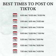 the best times to post on tiktok