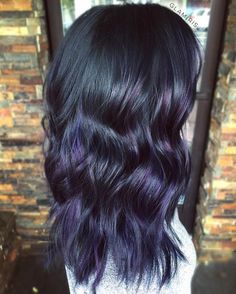 Hair Cuts Low Maintenance, Subtle Hair Color, Hair Color Asian, So Rude, Purple Highlights, Low Maintenance Hair, Hair Color Blue, Hair Color And Cut