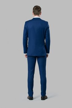 Blue Wedding Suits for Grooms Blue Fitted Suit For Formal Occasions, Formal Fitted Blue Suit, Blue Fitted Formal Suits, Classic Fitted Royal Blue Tuxedo, Blue Tuxedo Blazer For Work, Blue Double Breasted Tuxedo Suit For Work, Formal Royal Blue Notch Lapel Blazer, Royal Blue Notch Lapel Blazer For Formal Occasions, Fitted Blue Suits For Semi-formal Occasions