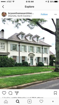 an instagramted photo of a white house in charlotte, north carolina