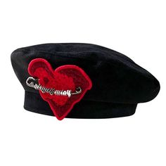 Painter Hat, Black Heart, Y2k Fashion, Grunge Outfits, Aesthetic Outfits, Heart Design, Diy Clothes, Fashion Inspo Outfits, Harajuku