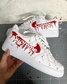 Custom Air Force 1 Design, Shoe Artwork, All White Sneakers, Air Force 1 Sneakers, Af1 Custom, Custom Af1, Painted Sneakers, Unique Sneakers, Air Force 1 Custom