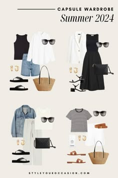 Summer Capsule Wardrobe 2024, Intj Vibes, Sightseeing Outfit, Chic Capsule Wardrobe, Neutral Capsule Wardrobe, Capsule Wardrobe Casual, Wardrobe Minimalist