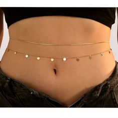 New! In Original Packaging! Hypoallergenic 18kt Gold Plated Belly Chain Jewelry. Gold Circle Coin Style. Adjustable 29.5"-39.5" 29.5"-39.5" Belly Chain, Jewelry, Circle Coin, Hypoallergenic, Gifts, Vacation, Beach, Pool Welcome To Lildollsbazaar! Hundreds Of Items In Inventory! Ambassador Status 5 Star Closets Cross Posted- Posh, Mer-Cari & I G Bundle 2 Items- 15% Off Shipping 1-2 Days New To Poshmark? Use Code Lildollsbazaar To Get $10 Off Your First Order! Moda Disco, Key Display, Jóias Body Chains, Punk Aesthetic, Body Chains, Streetwear Summer, Waist Chain