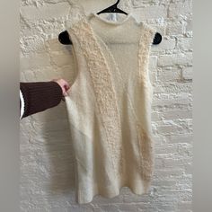 3.1 Phillip Lim Knit Long Sweater With Sheer Details. Could Be Worn As A Top Or A Dress With Thick Tights. Size Small Long Sweater Vest, Thick Tights, Long Knit Sweater, 3.1 Phillip Lim, Phillip Lim, Vest Dress, Sweater Vest, Tights, Sweaters For Women