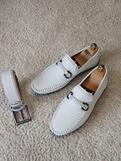 Antonio White Slip On Bit Loafers-baagr.myshopify.com-shoes2-brabion