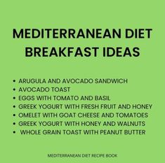 Mediterranean Breakfasts, Vertical Diet, Medditeranean Diet, Cardiac Diet Recipes, Glucose Goddess, Nordic Diet, Food Restrictions, Mediterranean Diet Breakfast, Mediterranean Diet Food List