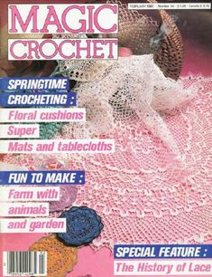 a magazine cover with crochet on it