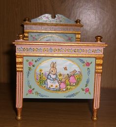 a small box with an image of two rabbits on it