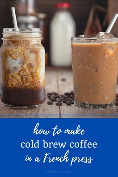 Cold Brew Coffee in a French Press with a Splash of Milk Cold Brew Ratio, Cold Brew Coffee Ratio, Farmhouse Recipes, Homemade Starbucks, Espresso Drink, Types Of Coffee Beans