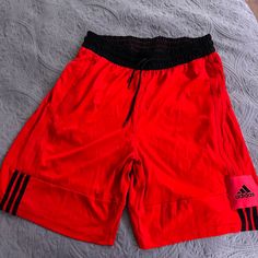 Men’s Adidas Basketball Shorts - Red, Size: Xl, Worn A Few Times, Practically Brand New Besides A Couple Wrinkles, Good To Wear Outdoors Or For Athletic Use! Adidas Red Athletic Shorts For Sports, Adidas Sporty Red Bottoms, Adidas Red Shorts For Summer, Adidas Red Summer Shorts, Red Adidas Shorts For Summer, Adidas Red Workout Bottoms, Red S, Adidas Shorts, Red Adidas