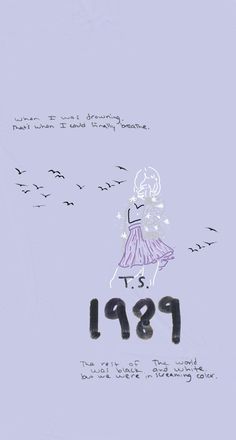 a drawing of a woman in a dress with birds flying above her and the words p91 written below it