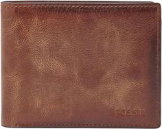 Fossil Men's Derrick Leather RFID-Blocking Bifold with Flip ID Wallet, Brown, (Model: ML3681200) at Amazon Men’s Clothing store Fun Wallets, Fossil Wallet, Branded Wallets, Id Wallet, Best Wallet, Leather Bifold Wallet, Sustainable Gifts, Black Model, Holiday Inspiration