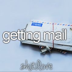 a mail truck with the words getting mail written on it