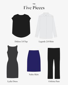 Neckline Necklace Guide, Clothes Capsule, Outfits Professional, Minimal Closet, Proper Attire, 5 Outfits, Random Clothes, Classy Clothes, Clothes Spring