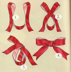 the instructions for how to make a ribbon bow with ribbons and bows are shown in this page