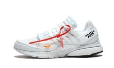 Virgil Abloh and Nike followed up on their original Air Presto collaboration that was part of 2017's "The Ten" collection. Abloh and Nike developed new black and white editions of the comfortable silhouette. The Off-White x Nike Presto "2018 White" preserves the deconstructed aesthetic and renders it an all white construction. A bright orange tab on the Swoosh provides a subtle pop of color. | The 10 : Nike Air Presto Nike Presto White, Shoes Boutique, Polar Opposites, Yeezy 750, Sneakers Trendy, Nike X Travis Scott, Off White X Nike, Shoes For, Nike Presto