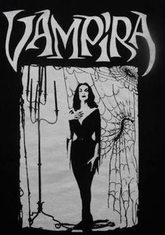 a black and white image of a woman in front of a spider web with the word goth on it