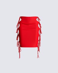 Anastasia Red Cutout Skirt Summer Party Bottoms With Cutout Detail, Cutout Bottoms For Spring Parties, Summer Party Bottoms With Cutout, Spring Party Bottoms With Cutout Details, Red Edgy Skirt For Party, Edgy Red Skirt For Spring, Summer Club Pencil Skirt, Red Pencil Mini Skirt For Summer, Summer Club Pencil Mini Skirt