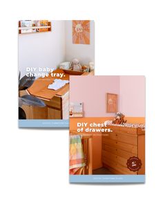 two brochures showing the different types of furniture in a child's room