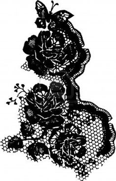 a black and white drawing of flowers with butterflies on it's head, vintage line drawing or engraving