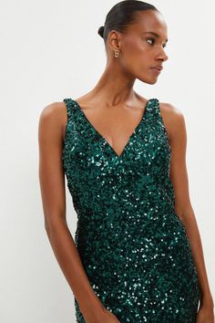 Style: A-Line DressFabric: SequinLength: MaxiNeckline: V NeckSleeve Length: Strappy Fishtail Maxi Dress, Dresses Sequin, Maxi Dress Green, Quick Delivery, Sequin Dress, Occasion Wear, Sleeveless Formal Dress, Sequin, A Line