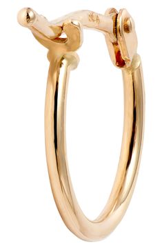 Timeless elegance defines these highly polished hoop earrings crafted from luminous 14-karat gold. 3/8" hoop diameter Snap-post closure 14k gold Imported Bony Levy, Mini Hoop Earrings, Earring Crafts, Timeless Elegance, Gold Bracelet, Hoop Earrings, Yellow Gold, Nordstrom, Yellow