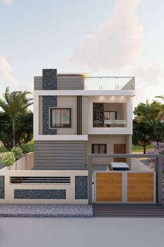 Front Elevation Of Duplex House, G+1 Bungalow Elevation Design, House Elevation For G+1, House Outlook Design, G+1 Building Elevation, Bunglow Elevation Modern G+1, Elevation G+1, Modern Bungalow Exterior Design, Front Elevation Designs G+2