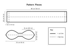 the pattern pieces are shown with measurements for each piece