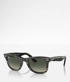 Ray-Ban Wayfarer Sunglasses - Black , Women's Stripedgrey Plastic frame sunglasses Gradient grey lenses 100% UV protection Soft shell case included. Apparel & Accessories Gray Wayfarer Sunglasses With Gradient Lenses, Gray Wayfarer Sunglasses With Uv Protection, Gray Mirrored Wayfarer Sunglasses, Classic Gray Sunglasses For Outdoor, Wayfarer Sunglasses Women, Ray Ban Sunglasses Wayfarer, Ray Ban Wayfarer, Wayfarer Sunglasses, Sunglasses For Women