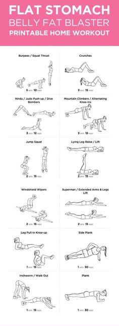 the printable workout poster shows how to do an absormoise and push up