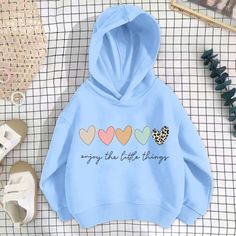 Sweatshirt Girls Toddler, 【18M-8Y】Girls Cute Heart Print Multicolor Hooded Sweatshirt Cute Heart, Girls Toddler, Girl Sweatshirts, Heart Print, Little Things, Hooded Sweatshirt, Toddler Girl, Hooded Sweatshirts, Sweatshirts