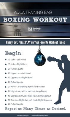 a flyer for a boxing workout