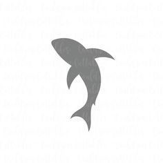 the silhouette of a shark with words on it