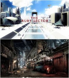 there are two different scenes from the same movie, one is an urban scene and the other is a cityscape